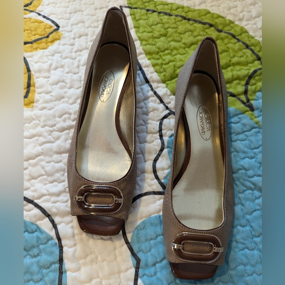 CIRCA Joan & David Women's Fabric Ballet Open Toe Slip On Shoes Flats - Picture 2 of 10